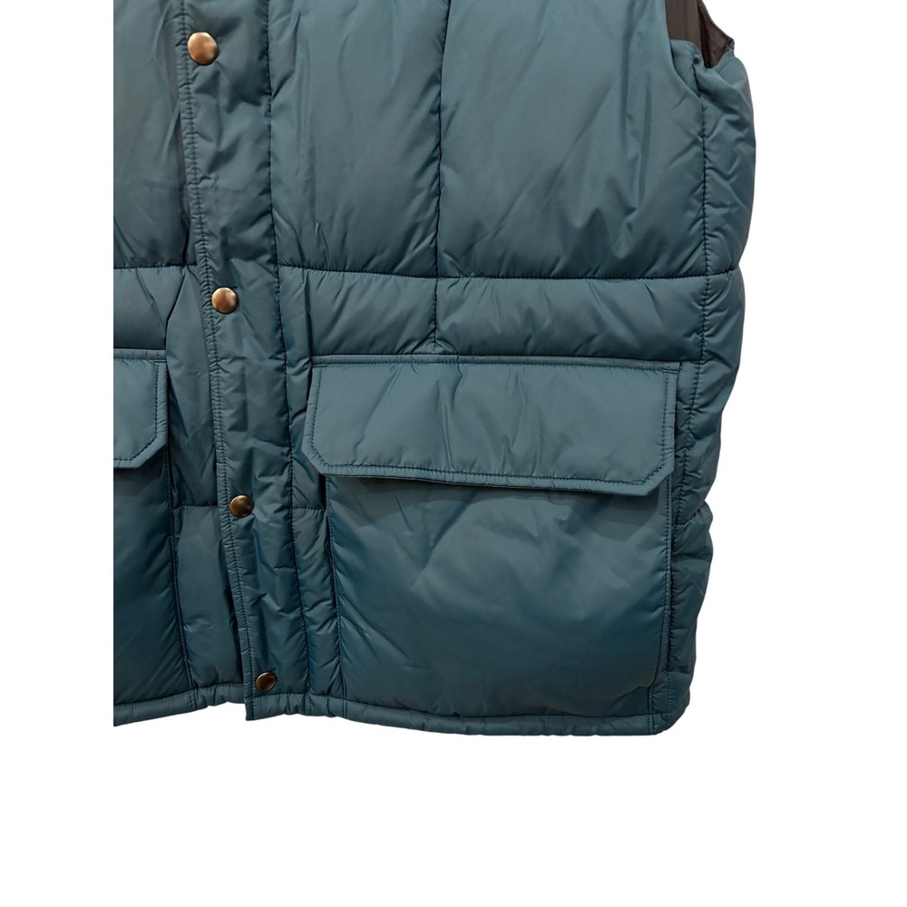 J Crew Quilted Puffer Vest Mens XL Primaloft RECENT‎ 2023 Teal - Picture 3 of 9